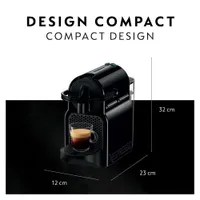 Nespresso Inissia Espresso Machine by De'Longhi with Aeroccino Milk Frother - Black