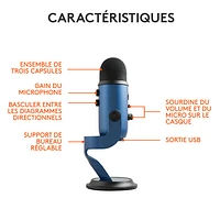 Blue Microphones Yeti USB Microphone - Midnight Blue