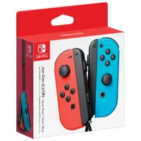 Manettes gauche et droite Joy-Con pour Nintendo Switch - Rouge/bleu néon