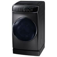 Samsung 7.5 Cu. Ft. Electric Steam Dryer with Flex Dry Compartment (DVE60M9900V) - Black Stainless