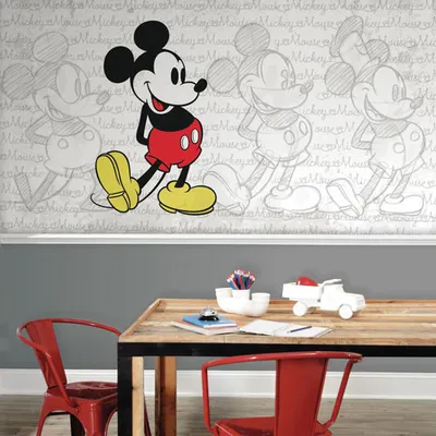 RoomMates Disney Classic Mickey Mouse 6' x 10.5' Wallpaper Mural