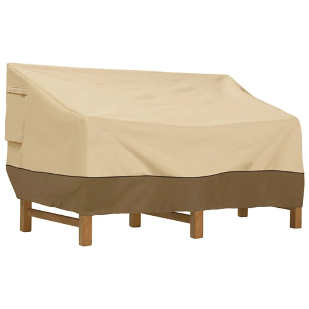 Classic Accessories Veranda Water Resistant Loveseat Patio Cover - 104" x 31" x 40" - Beige