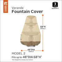 Classic Accessories Veranda Water Resistant Fountain Patio Cover - 48" x 68" x 48" - Beige