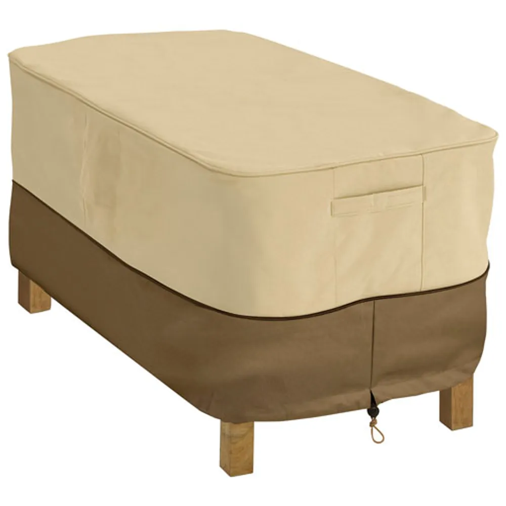 Classic Accessories Veranda Water Resistant Coffee Table Patio Cover - 48" x 18" x 25" - Beige