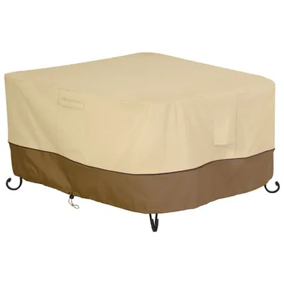 Classic Accessories Veranda Water Resistant Fire Pit Table Cover - 52" x 22" x 52" - Beige