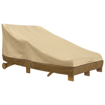 Classic Accessories Veranda Water Resistant Double Wide Chaise Lounge Cover - 55" x 33" x 80" - Beige