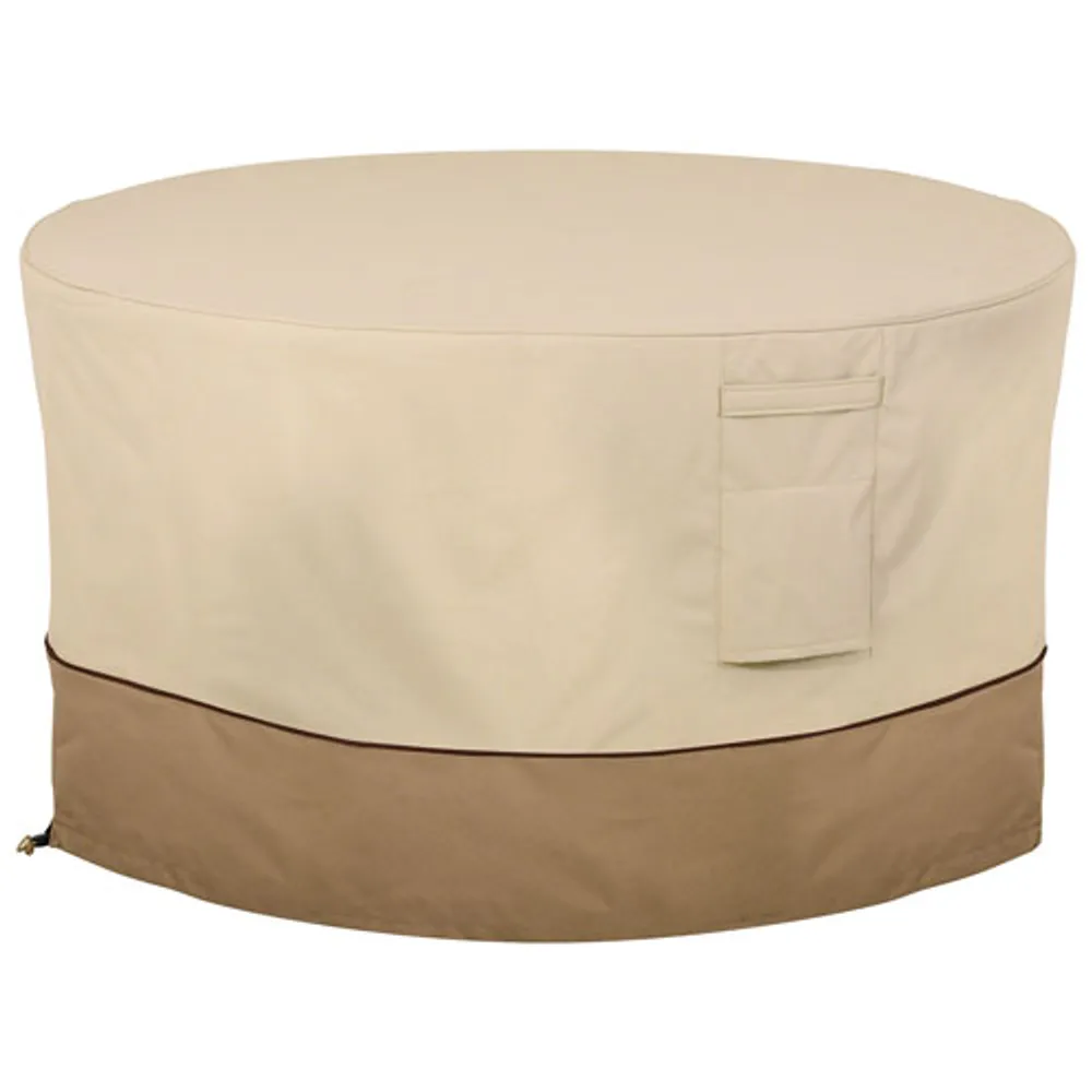 Classic Accessories Veranda Water Resistant Fire Pit Table Cover - 42" x 22" x 42" - Beige