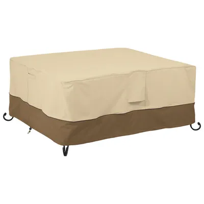 Classic Accessories Veranda Water Resistant Fire Pit Table Cover - 38" x 22" x 56" - Beige