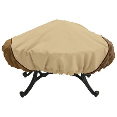 Classic Accessories Veranda Water Resistant Fire Pit Cover - 60" Diameter - Beige