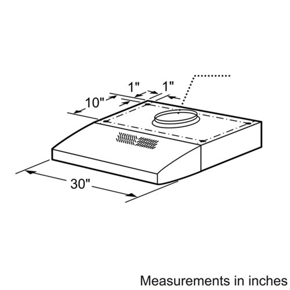 Bosch 300 Series 30" Under Cabinet Range Hood (DUH30152UC) - Stainless Steel