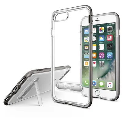 Spigen Crystal Hybrid iPhone 7 Plus Fitted Hard Shell Case - Gunmetal