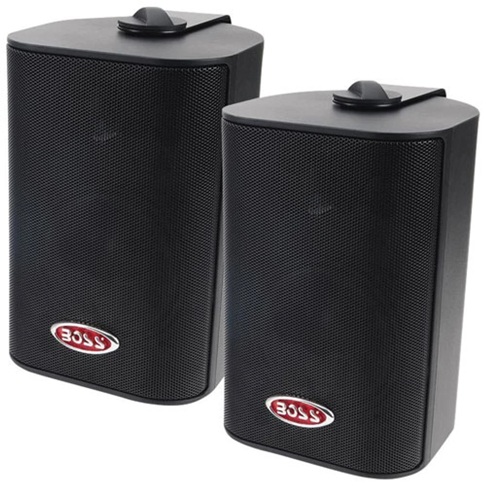 Boss Audio MR4.3B 200-Watt Indoor/Outdoor Weatherproof 3-Way Speaker System - Black - Pair