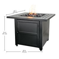 Endless Summer Freestanding Liquid Propane Fire Pit Table - 30,000 BTU - Steel