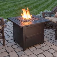 Endless Summer Freestanding Liquid Propane Fire Pit Table - 30,000 BTU - Steel