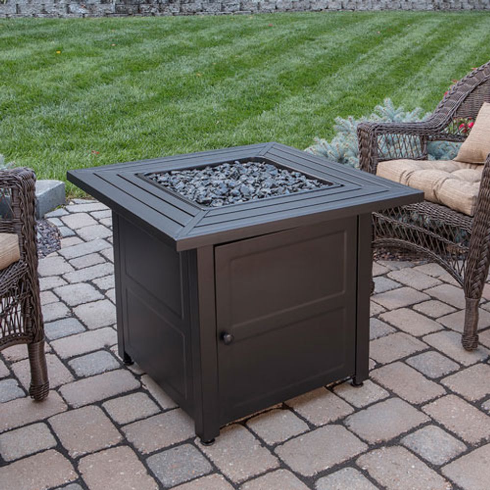 Endless Summer Freestanding Liquid Propane Fire Pit Table - 30,000 BTU - Steel