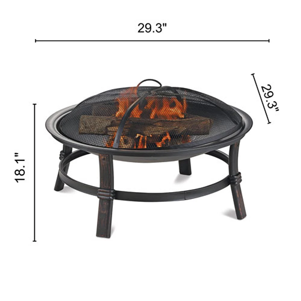 Endless Summer Wood-Burning Fire Pit Bowl - Brushed Copper