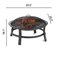 Endless Summer Wood-Burning Fire Pit Bowl - Brushed Copper