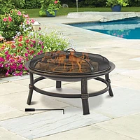 Endless Summer Wood-Burning Fire Pit Bowl - Brushed Copper