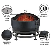 Blue Rhino Wood-Burning Fire Bowl Pit with Kettle Design