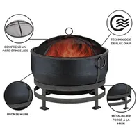 Blue Rhino Wood-Burning Fire Bowl Pit with Kettle Design