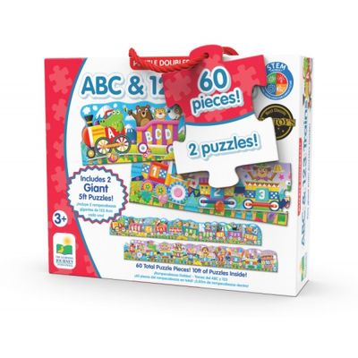 Learning Journey 854631 Puzzle Doubles Giant ABC & 123 Trains
