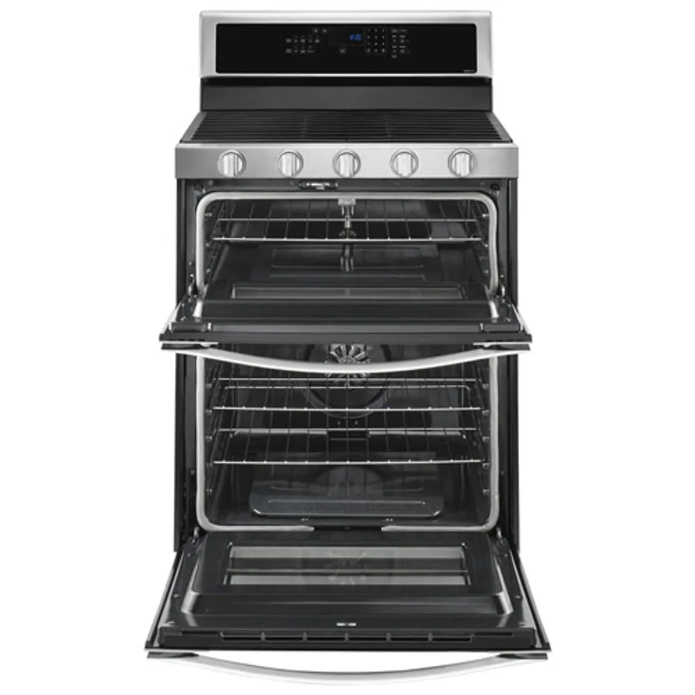 Whirlpool 30" 6.0 Cu. Ft. Double Oven 5-Burner Slide-In Gas Range (WGG745S0FS) - Stainless Steel