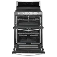 Whirlpool 30" 6.0 Cu. Ft. Double Oven 5-Burner Slide-In Gas Range (WGG745S0FS) - Stainless Steel