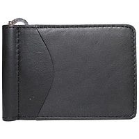 Ashlin Anwell 2-Pocket Leather Money Clip Wallet - Black