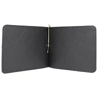 Ashlin Anwell 2-Pocket Leather Money Clip Wallet - Black