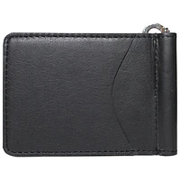 Ashlin Anwell 2-Pocket Leather Money Clip Wallet - Black