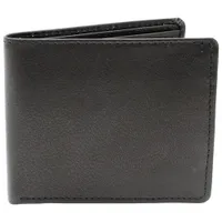 Ashlin Julian Slim Double Bi-Fold Leather Wallet - Black