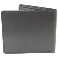 Ashlin Julian Slim Double Bi-Fold Leather Wallet - Black