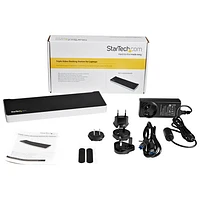 StarTech Triple Monitor USB 3.0 4K Docking Station (USB3DOCKH2DP) - Black