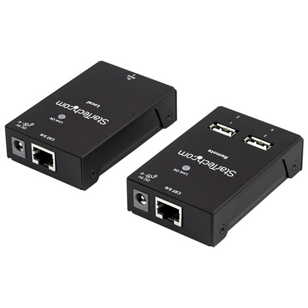 StarTech 4-Port USB 2.0-Over-Cat5/Cat6 Extender (USB2004EXTV)