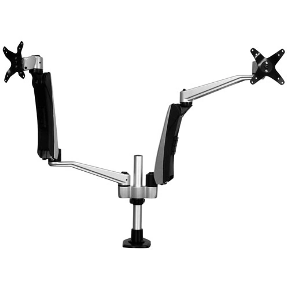 StarTech 30" Dual Arm Full Motion Monitor Desk Mount - Silver/Black