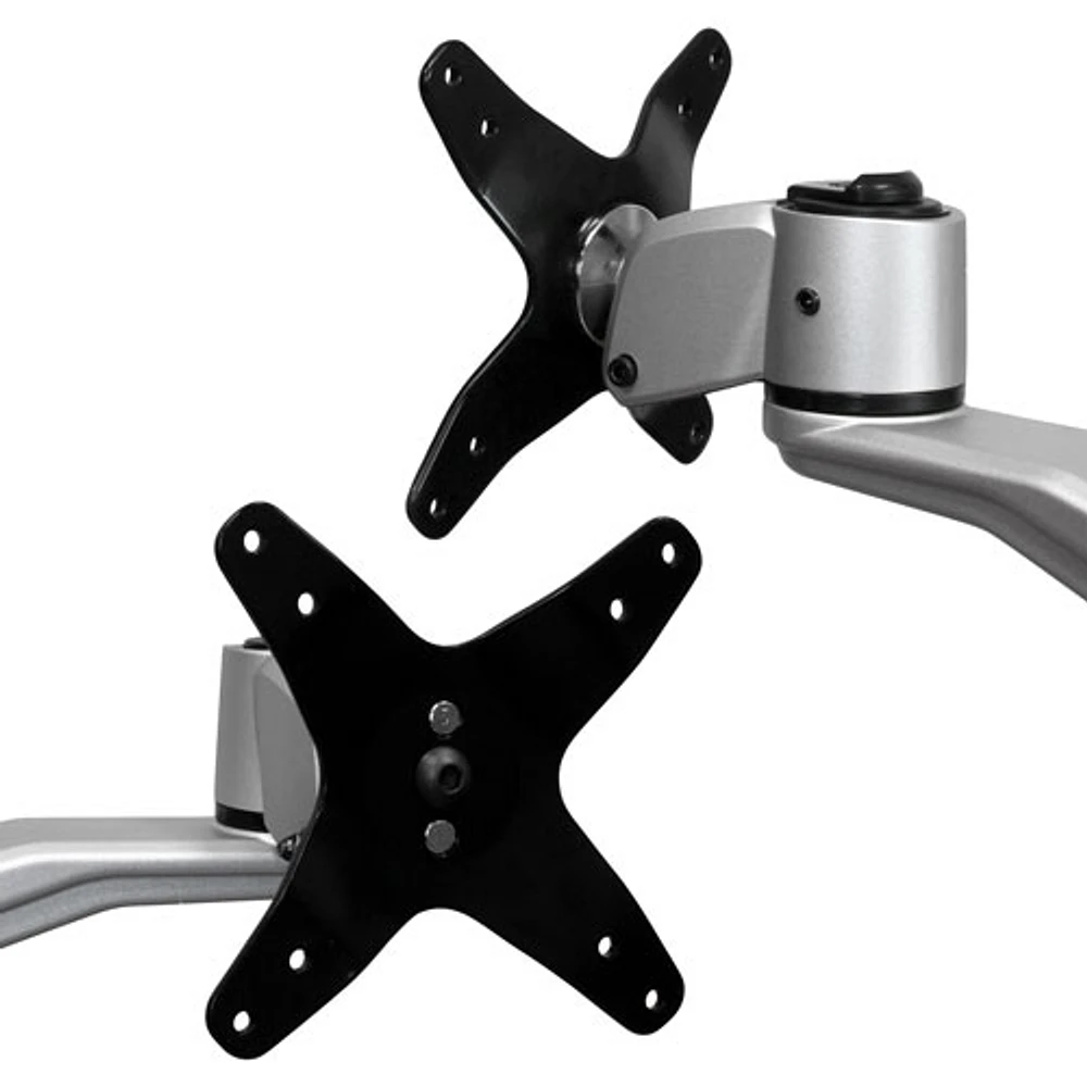 StarTech 30" Dual Arm Full Motion Monitor Desk Mount - Silver/Black