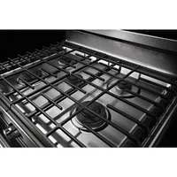 KitchenAid 30" 5.8 Cu. Ft. True Convection 5-Burner Gas Range (KFGG500EBS) - Black Stainless Steel