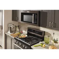 KitchenAid 30" 5.8 Cu. Ft. True Convection 5-Burner Gas Range (KFGG500EBS) - Black Stainless Steel