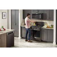 KitchenAid 30" 5.8 Cu. Ft. True Convection 5-Burner Gas Range (KFGG500EBS) - Black Stainless Steel