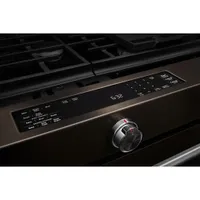 KitchenAid 30" 5.8 Cu. Ft. True Convection 5-Burner Slide-In Gas Range (KSGG700EBS) - Black Stainless