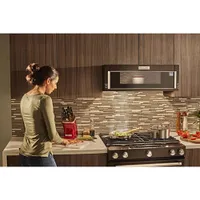 KitchenAid 30" 5.8 Cu. Ft. True Convection 5-Burner Slide-In Gas Range (KSGG700EBS) - Black Stainless