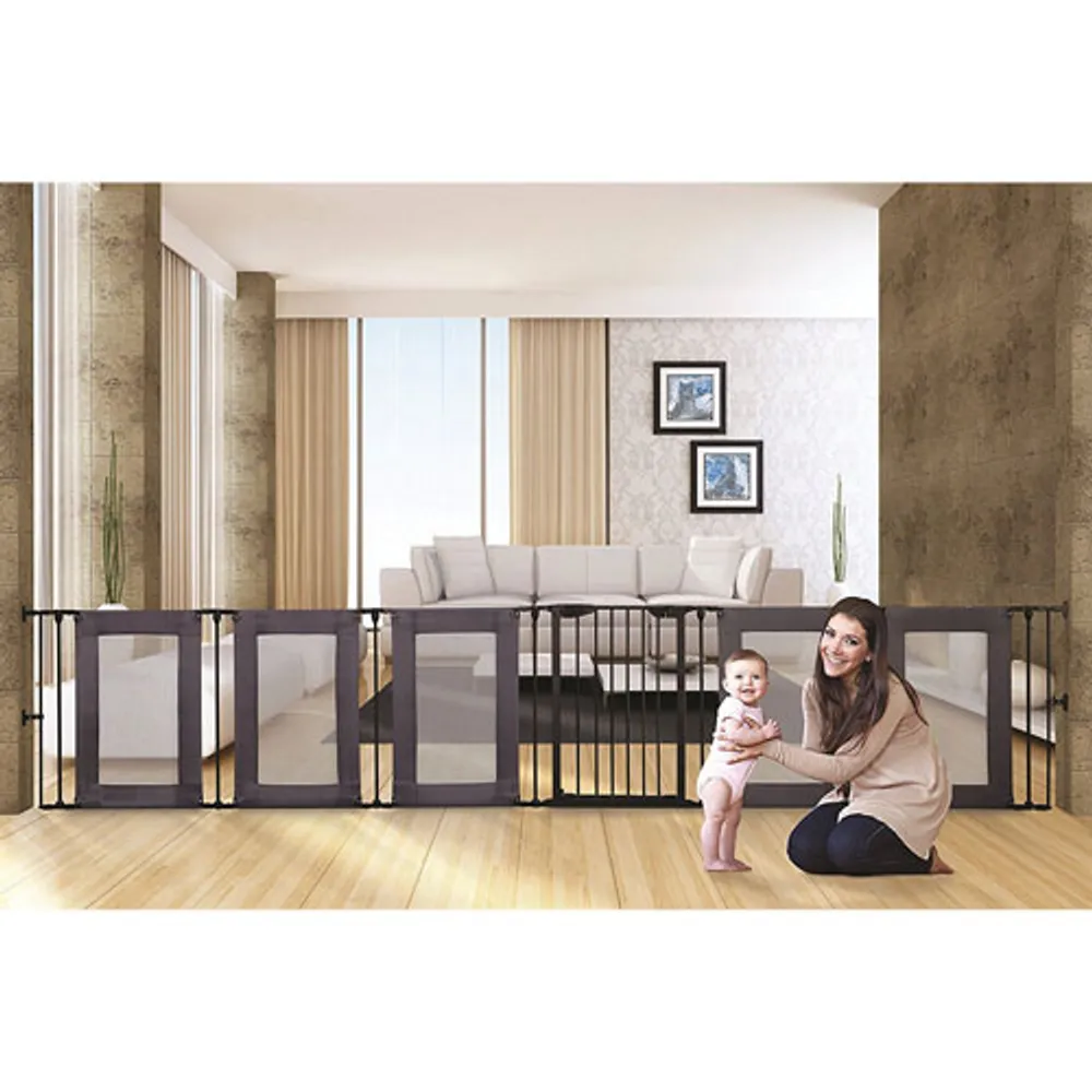 Dreambaby Brooklyn Converta Hardware-Mounted Safety Gate - Black