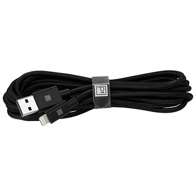 Platinum Series Apple MFi Certified 3m (10 ft.) Braided USB/Lightning Cable - Black - Only at Best Buy