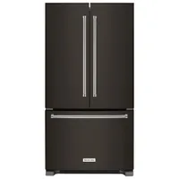 KitchenAid 36" 21.9 Cu. Ft. Counter-Depth French Door Refrigerator (KRFC302EBS) - Black