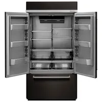 KitchenAid 43" 24.2 Cu. Ft. Built-in French Door Refrigerator (KBFN502EBS) - Black Stainless Steel