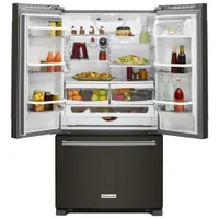 KitchenAid 36" 20 Cu. Ft. Counter-Depth French Door Refrigerator (KRFC300EBS) -Black Stainless Steel