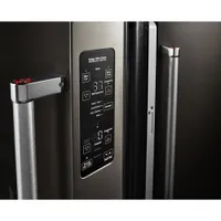 KitchenAid 36" 23.8 Cu. Ft. Counter-Depth French Door Refrigerator (KRFC704FBS) - Black