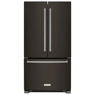 KitchenAid 36" 25.2 Cu. Ft. French Door Refrigerator (KRFF305EBS) - Black Stainless Steel