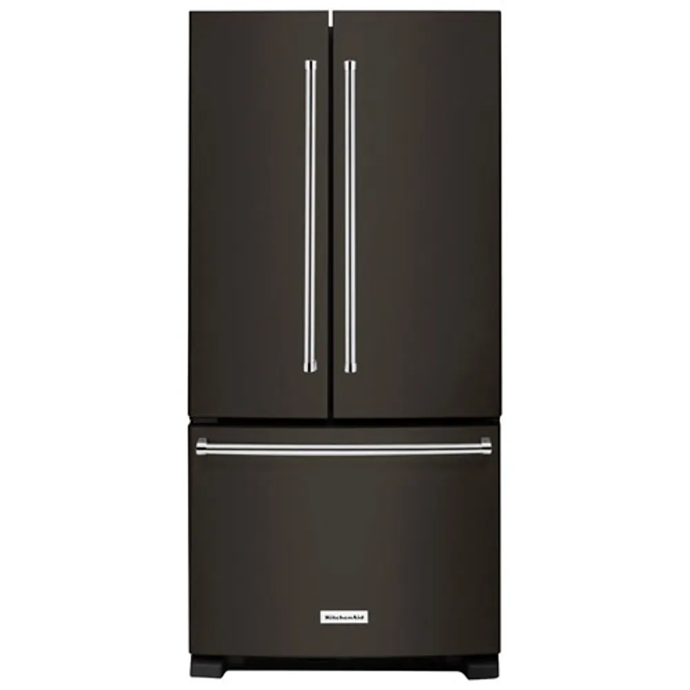 KitchenAid 33" 22.1 Cu. Ft. French Door Refrigerator (KRFF302EBS) - Black Stainless Steel