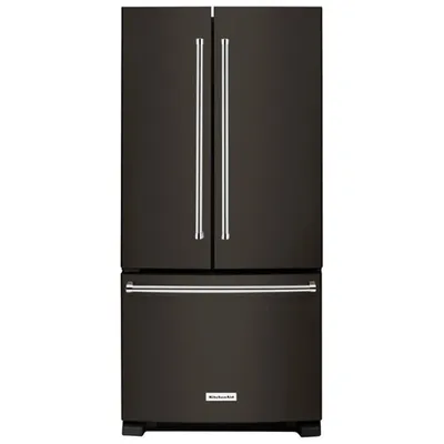 KitchenAid 33" 22.1 Cu. Ft. French Door Refrigerator (KRFF302EBS) - Black Stainless Steel